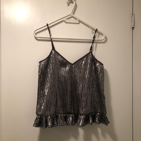 Anthropologie silver beaded cami - Picture 4 of 5